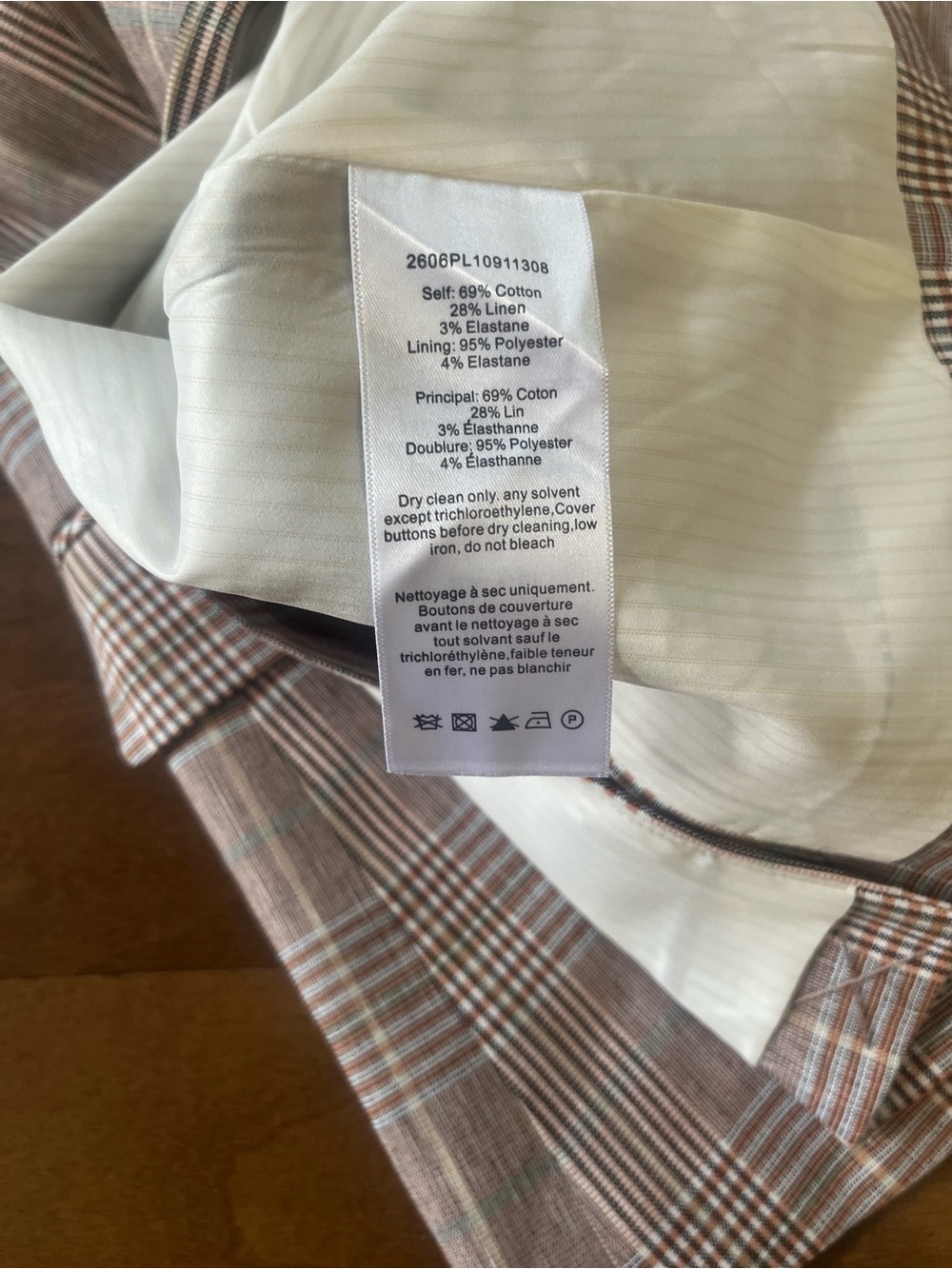 2026 Authentic Veronica Beard Clayton Plaid Dickey Jacket in Raisin Multi - Picture 13 of 13